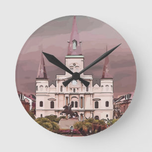 New Orleans Cathedral Round Clock
