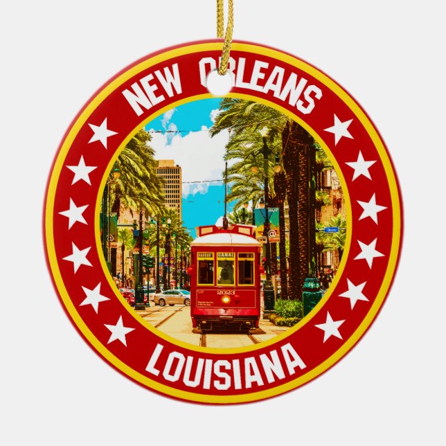 New Orleans                                        Ceramic Ornament (Front)