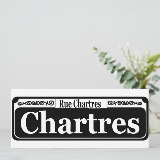New Orleans Chartres St Sign (Standing Front)