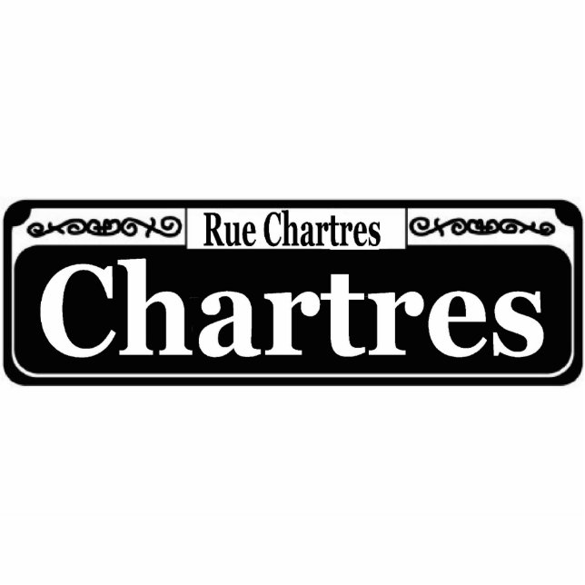 New Orleans Chartres St Sign Statuette (Front)
