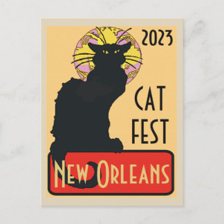 New Orleans Chat Noir Edit Text Poster Postcard