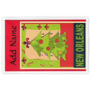 New Orleans Christmas Tree, add names Acrylic Tray