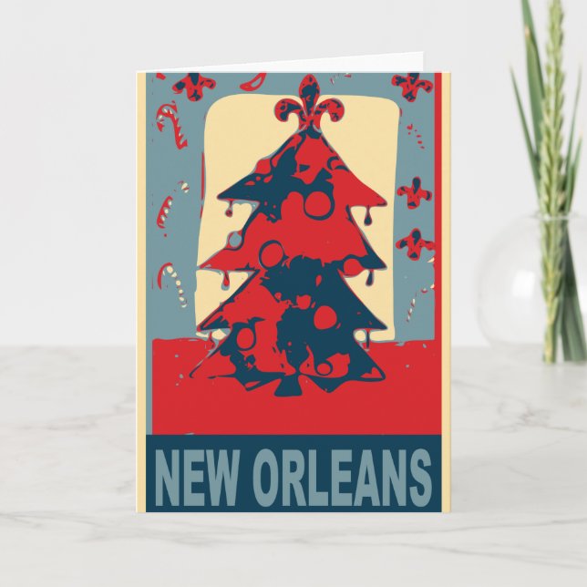 New Orleans Christmas Tree Holiday Card (Front)