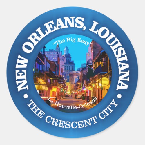 New Orleans cities Classic Round Sticker