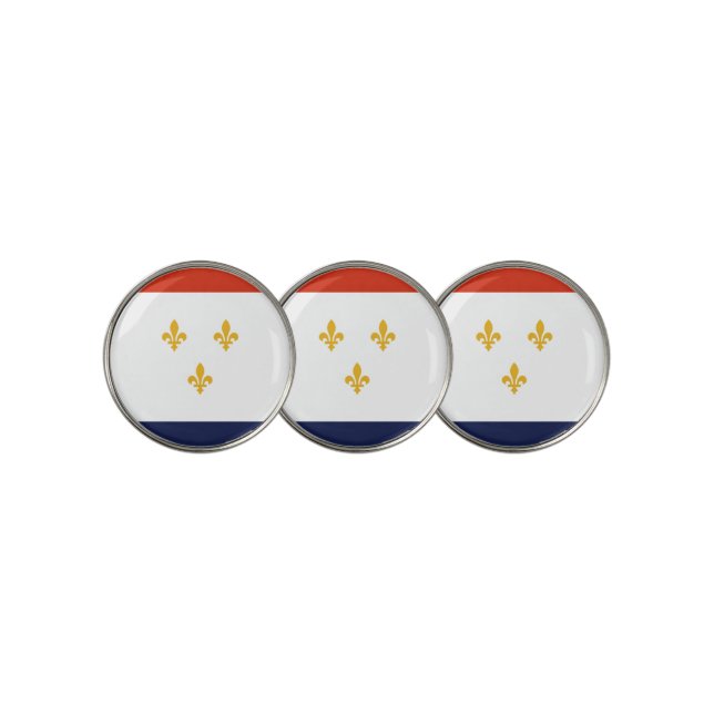New Orleans city flag Golf Ball Marker (3 Up)