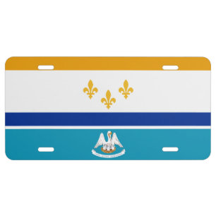 New Orleans City flag (Louisiana) License Plate