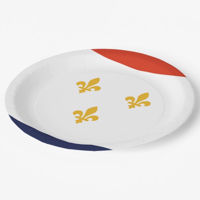 New Orleans city flag Paper Plates (Angled)