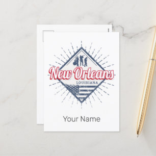 New Orleans City Louisiana United States Vintage Holiday Postcard