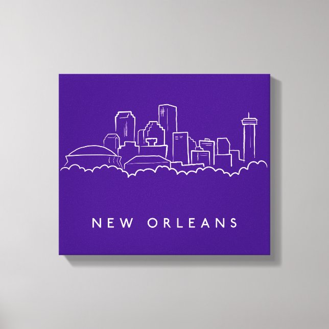 New Orleans City Skyline Canvas Print (Front)