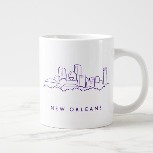 New Orleans City Skyline Giant Coffee Mug