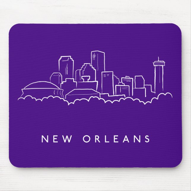 New Orleans City Skyline Mouse Pad (Front)