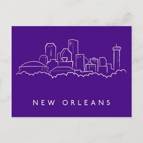 New Orleans City Skyline Postcard
