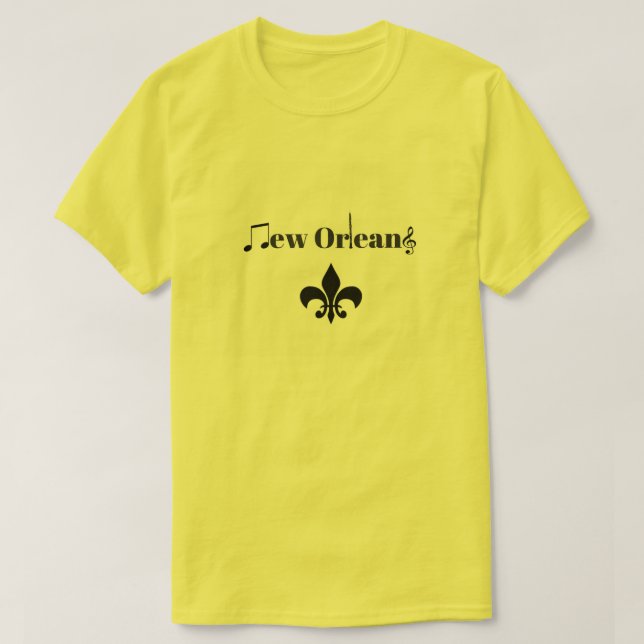 New Orleans Clarinet Jazz Music Themed Shirt (Design Front)