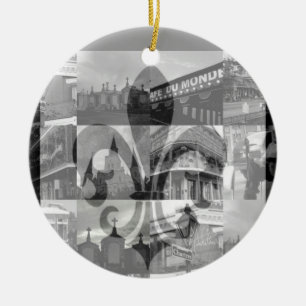 New Orleans Collage v.2 [Ornament] Ceramic Ornament