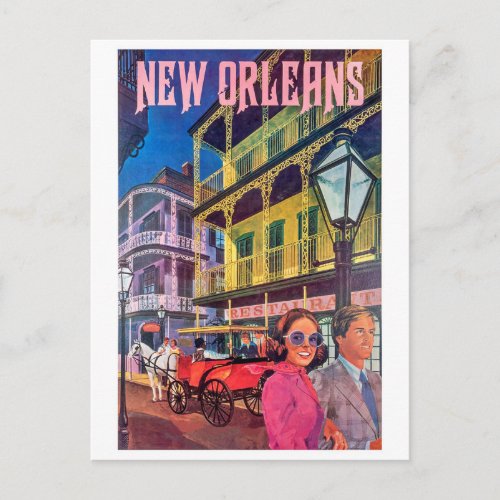 New Orleans couple on walk Postcard