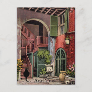 New Orleans Courtyard Patio Postcard