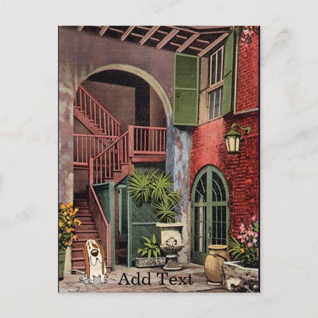 New Orleans Courtyard Patio Postcard (Front)