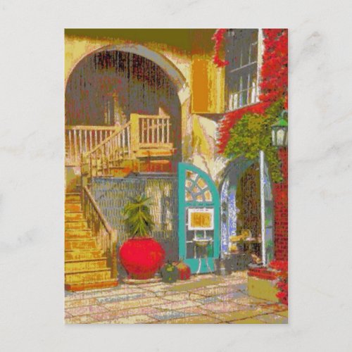 New Orleans Courtyard Postcard