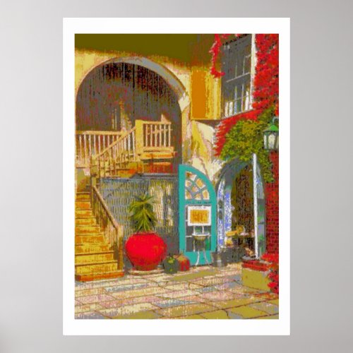 New Orleans Courtyard Poster