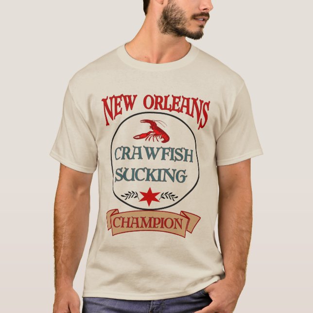 New Orleans Crawfish Sucking Champion T-Shirt (Front)