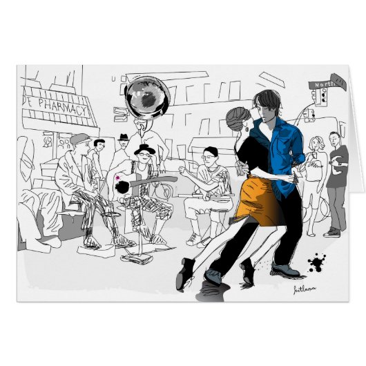 New Orleans Dance Cards (Front Horizontal)