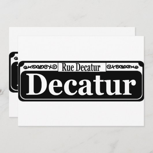 New Orleans Decatur St Sign (Front/Back)