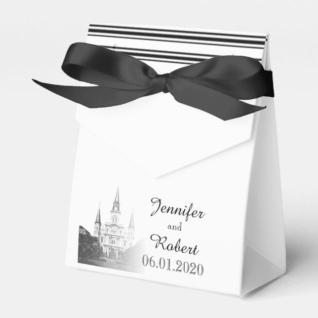 New Orleans Destination Wedding Favor Box (Front Side)