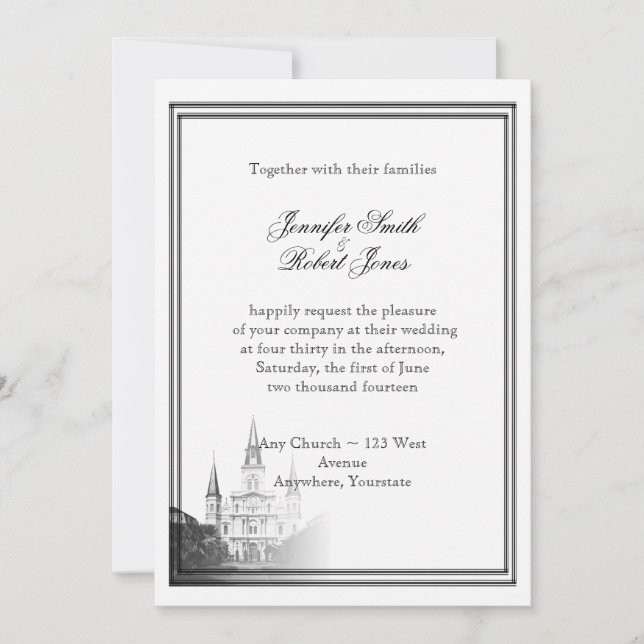New Orleans Destination Wedding Invitation (Front)