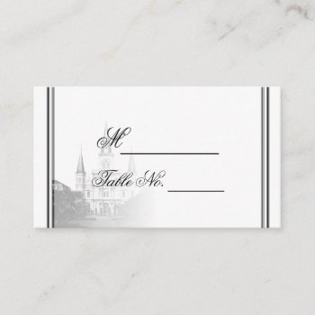 New Orleans Destination Wedding Place Card by NoteableExpressions at Zazzle