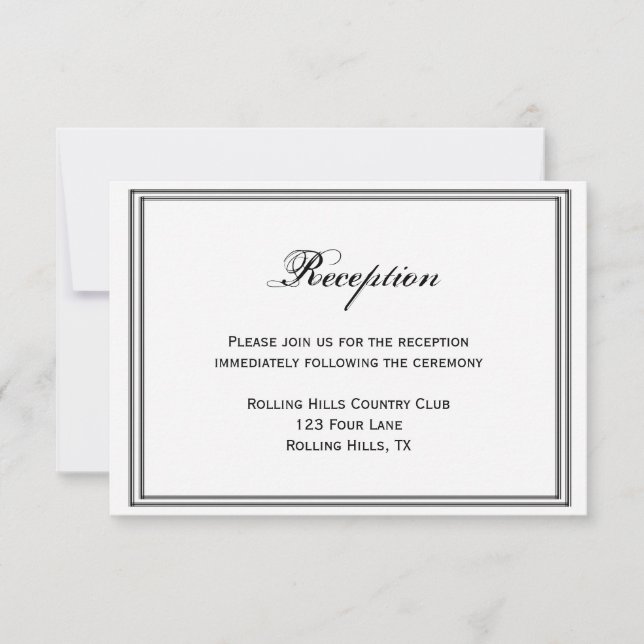 New Orleans Destination Wedding Reception Invitation (Front)