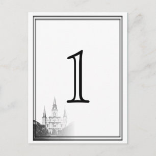 New Orleans Destination Wedding Table Number