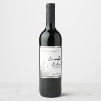 New Orleans Destination Wedding Wine Label by NoteableExpressions at Zazzle