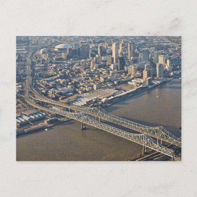 New Orleans Downtown Aerial Postcard (Front)