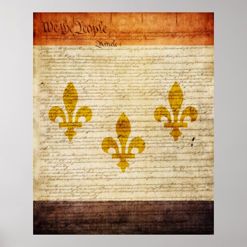 New Orleans Flag Poster