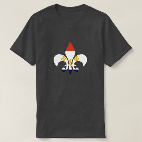 New Orleans Fleur De Lis NOLA flag Louisiana Tee