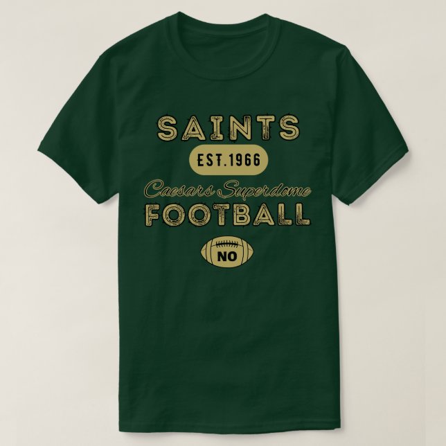New Orleans Football Vintage Style TShirt - 4 (Design Front)