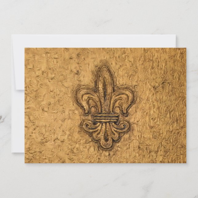 New Orleans French Fleur de Lis Invitation (Front)