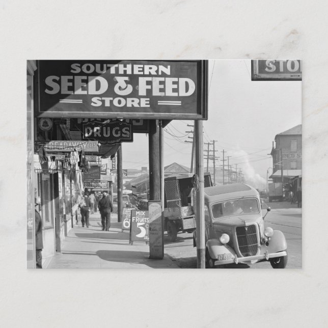 New Orleans French Market: 1935 Postcard (Front)
