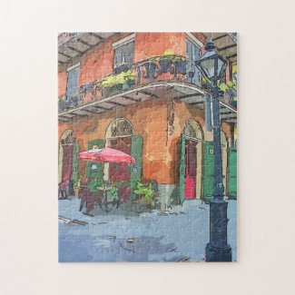 New Orleans French Quarter Alley Jigsaw Puzzle