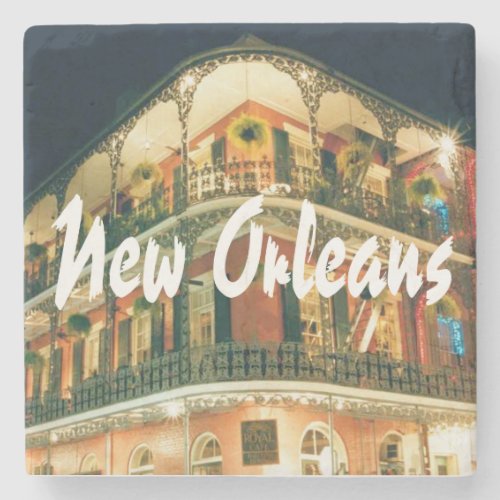 New Orleans French Quarter Architecture Stone Coaster