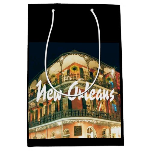 New Orleans French Quarter building photo Medium Gift Bag