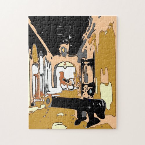 New Orleans French Quarter Cabildo Cannon Jigsaw Puzzle