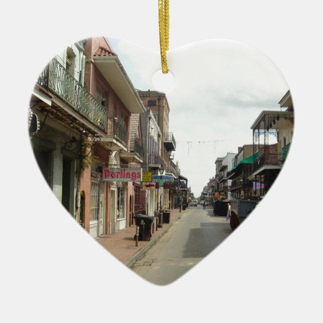 New Orleans French Quarter Ceramic Ornament (Front)