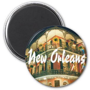 New Orleans French Quarter Corner Magnet