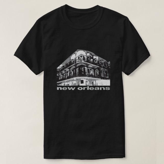 New Orleans French Quarter corner T-Shirt (Design Front)