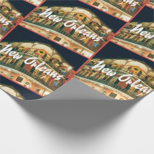 New Orleans French Quarter Corner Wrapping Paper