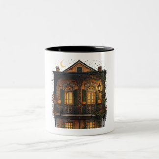 New Orleans French Quarter Halloween Two-Tone Coffee Mug