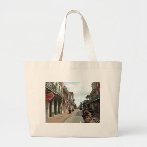 New Orleans French Quarter Large Tote Bag