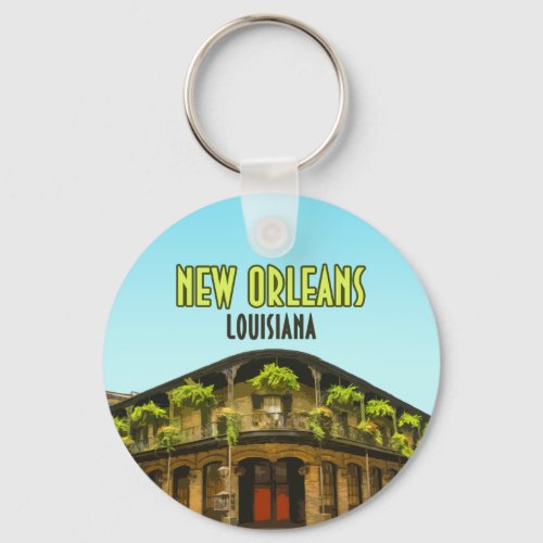 New Orleans French Quarter Louisiana Keychain