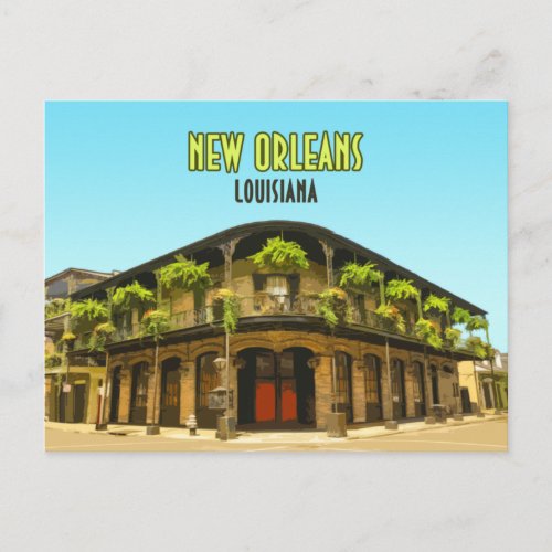 New Orleans French Quarter Louisiana Postcard